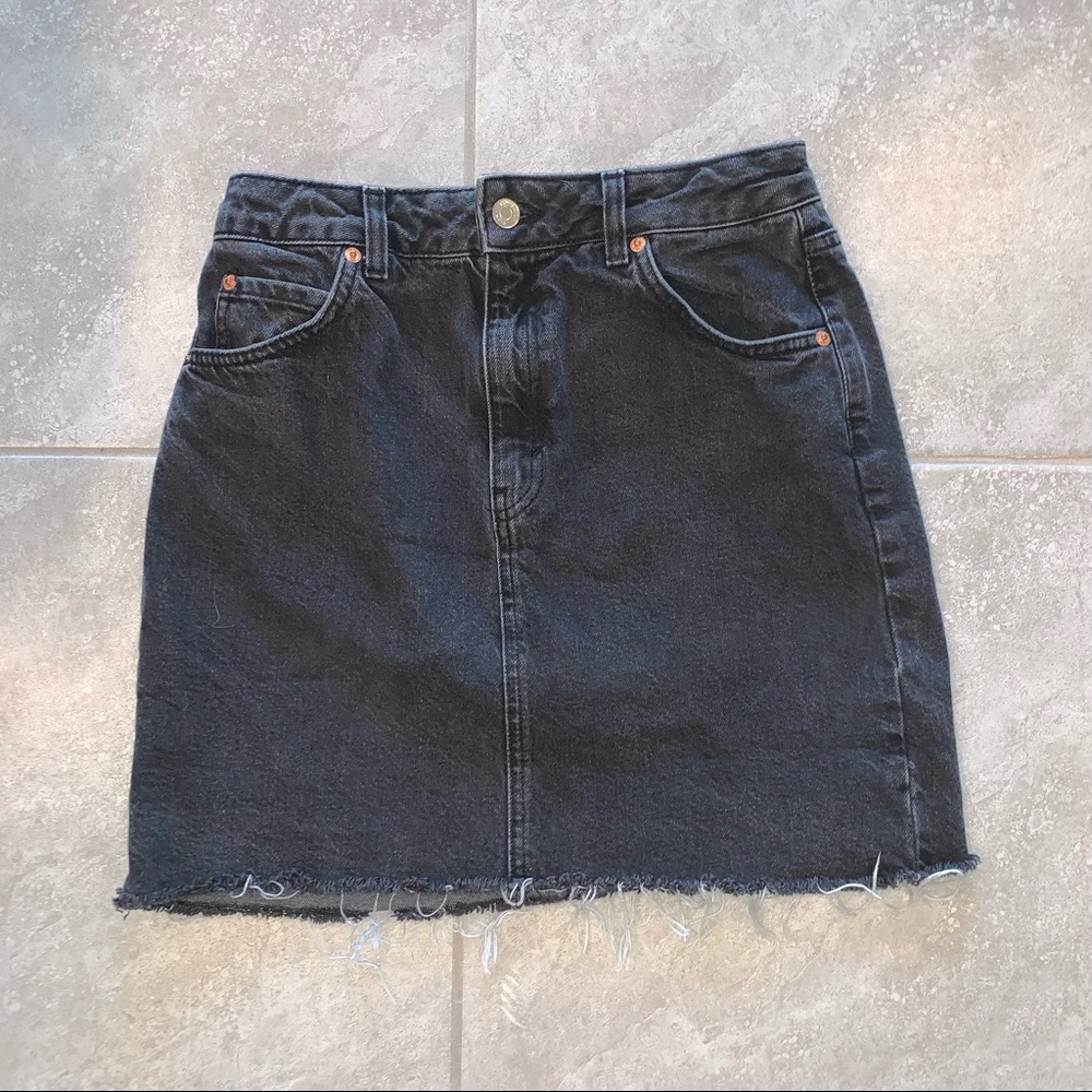 Topshop Moto Black Denim Mini Skirt US Size 6